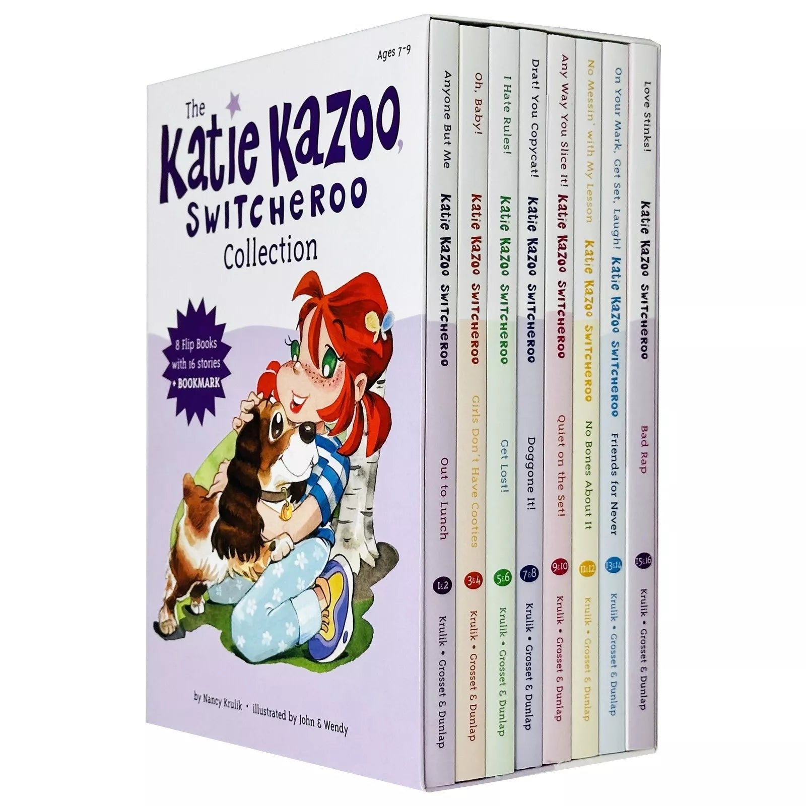 Katie Kazoo Switcheroo 8 Flip Books Box Set by Nancy Krulik - paperback chapter books for ages 6-8