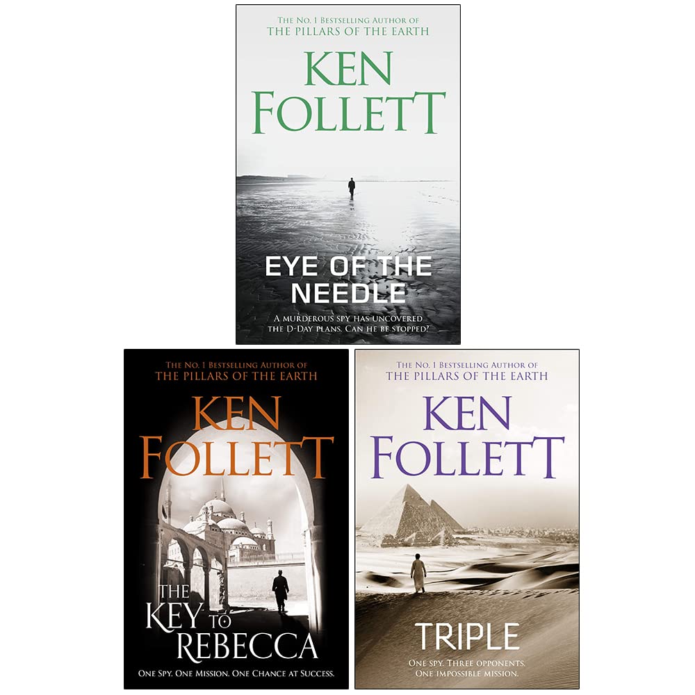 Ken Follett 3 Books Collection Set paperback - Eye of the Needle, The Key to Rebecca, Triple - front cover