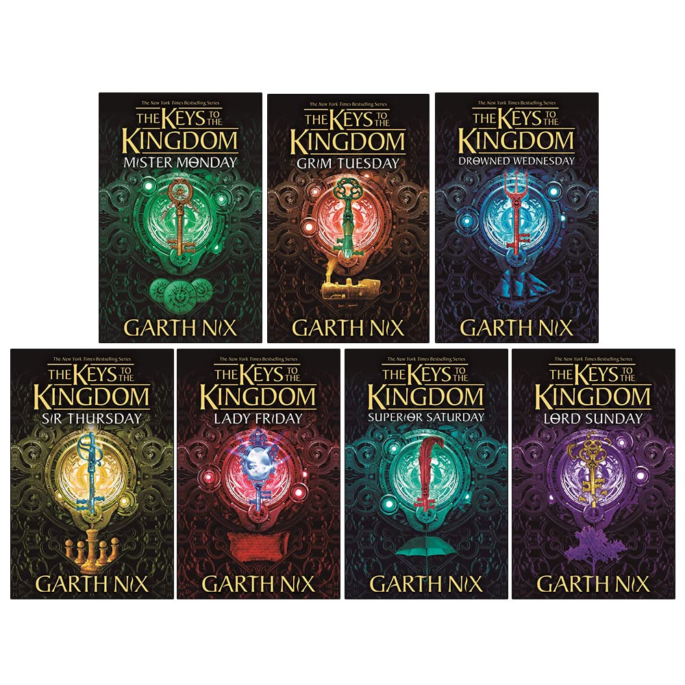 The Keys to the Kingdom 7 Books Collection Set by Garth Nix - Mister Monday, Grim Tuesday, Drowned Wednesday, Sir Thursday, Lady Friday, Superior Saturday, Lord Sunday - Paperback Fantasy Set Ages 9-12
