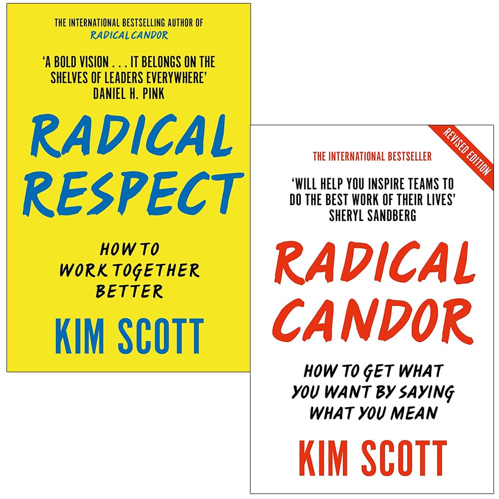 Kim Scott 2 Books Collection Set - Radical Respect and Radical Candor - Paperback business leadership books cover