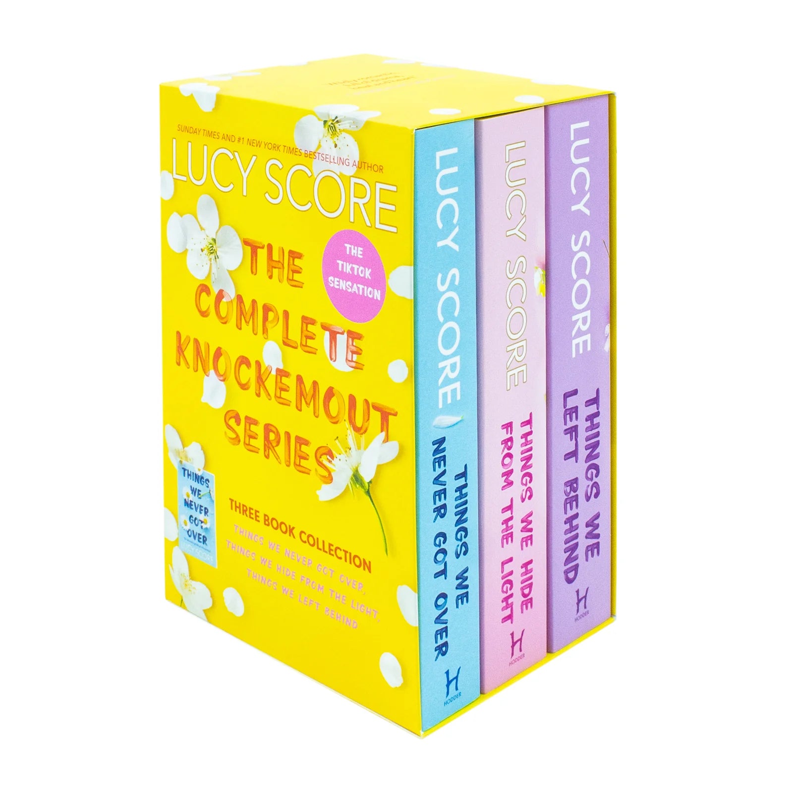 The Knockemout Series Boxset by Lucy Score - 3 book paperback collection featuring Things We Never Got Over, Things We Hide From the Light and Things We Left Behind