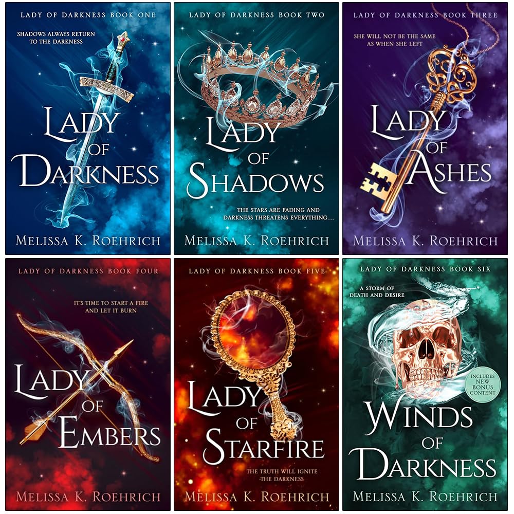 Lady of Darkness by Melissa K. Roehrich - Book 1 paperback cover, dark fantasy romance