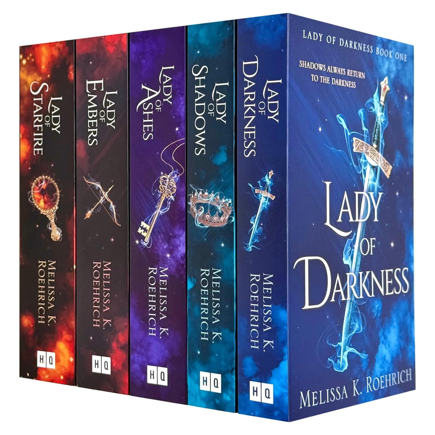 Lady of Darkness Series by Melissa K. Roehrich - 5 Books Paperback Collection Set - Dark Fantasy Romance