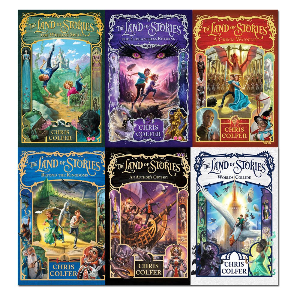 The Land of Stories by Chris Colfer 6 Book Collection Set - Paperback fairy tale fantasy set for ages 8-12