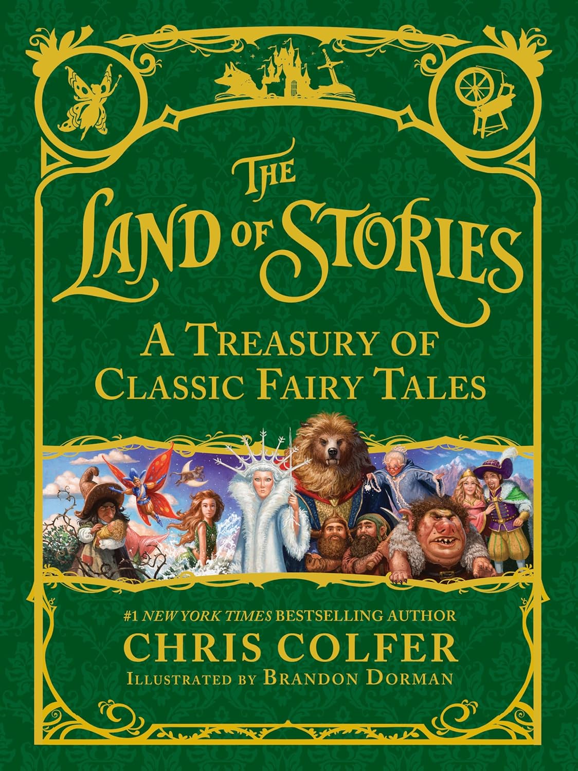 The Land of Stories: A Treasury of Classic Fairy Tales by Chris Colfer - hardback front cover, ages 7-9