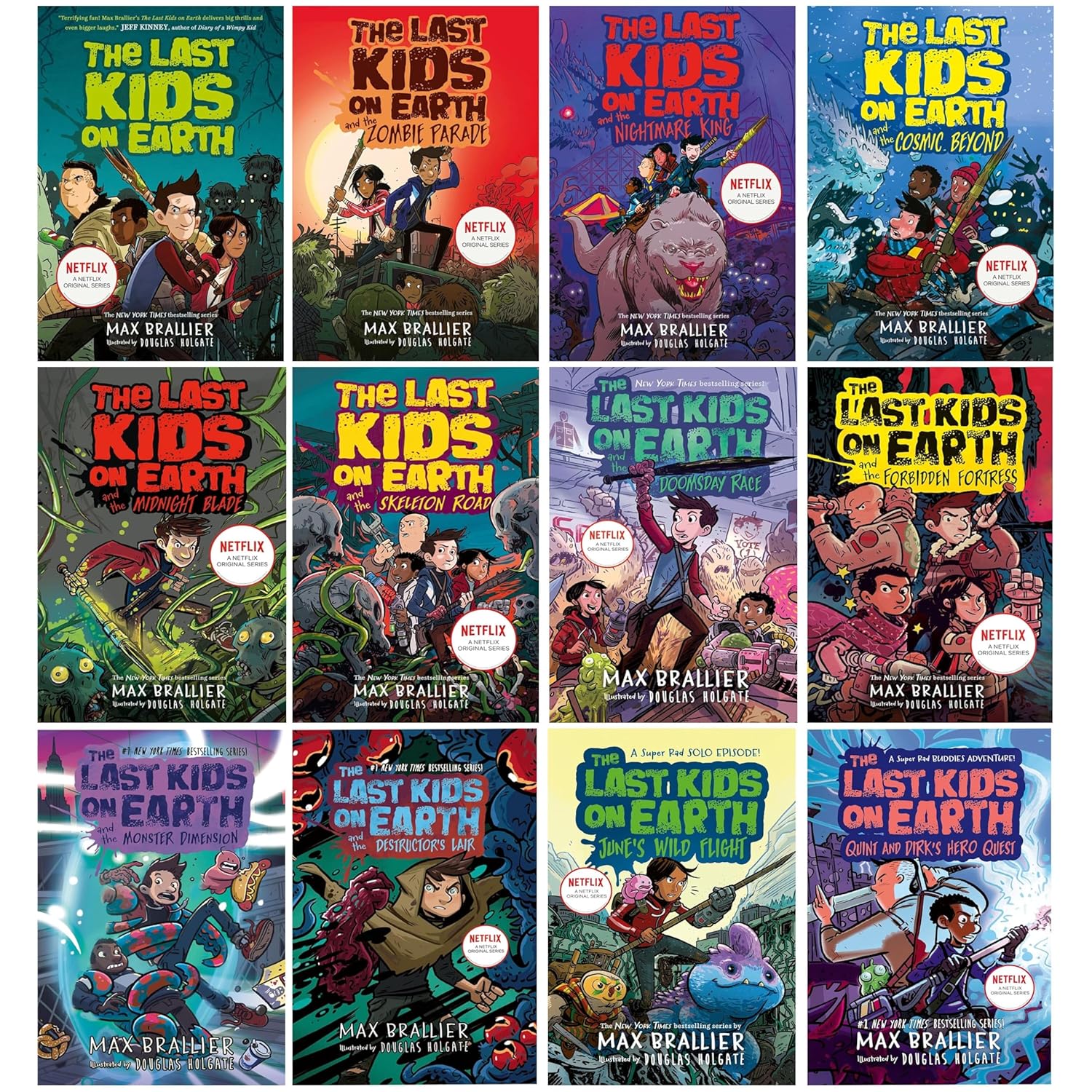 Last Kids on Earth 12 Books Collection Set by Max Brallier - Paperback - Ages 8-12 - Bestselling Netflix Zombie Adventure Series