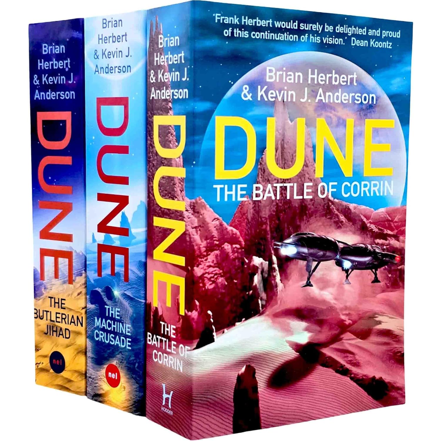 Legends of Dune 3 Book Collection Set by Brian Herbert & Kevin J Anderson - Paperback Science Fiction Trilogy - The Butlerian Jihad, The Machine Crusade, The Battle of Corrin