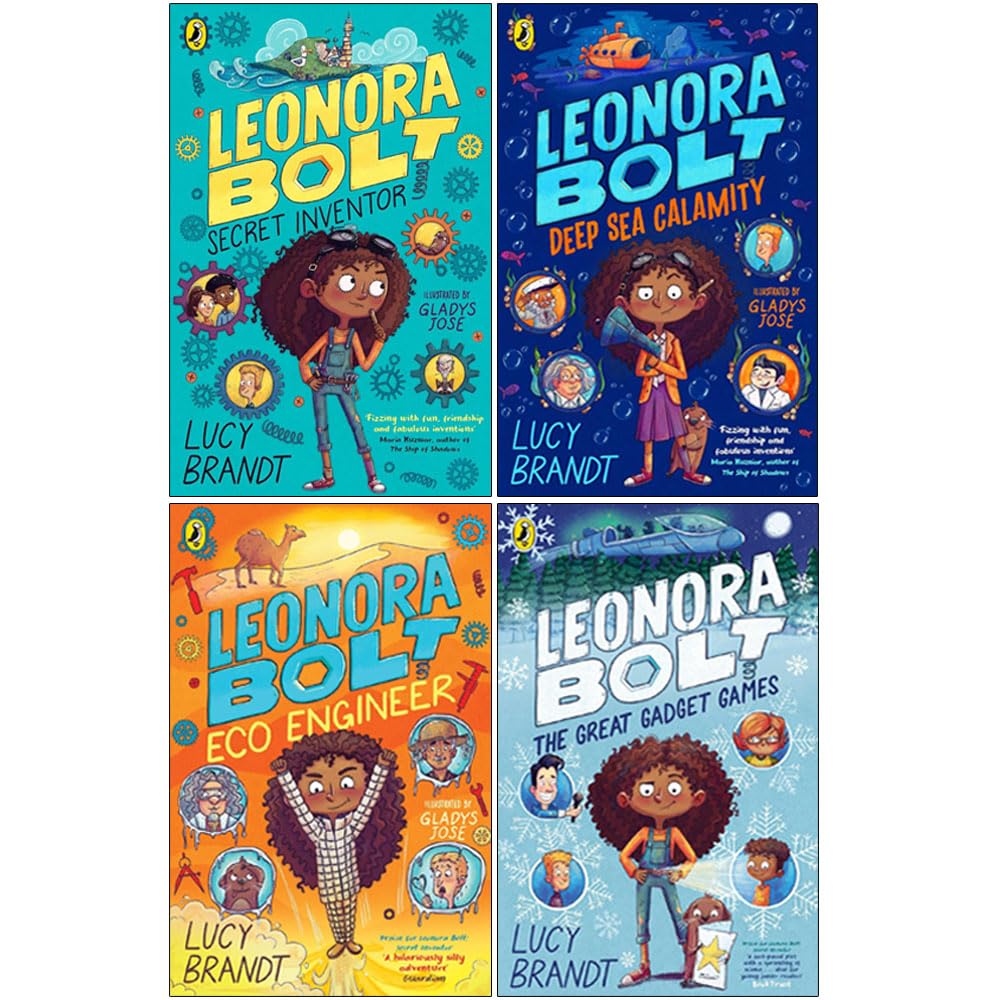 Leonora Bolt Secret Inventor 4 Books Collection Set by Lucy Brandt - Paperback - Ages 6-10