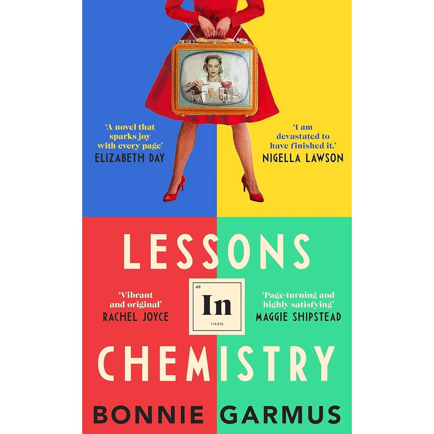 Lessons in Chemistry by Bonnie Garmus - Fiction Paperback front cover, UK edition
