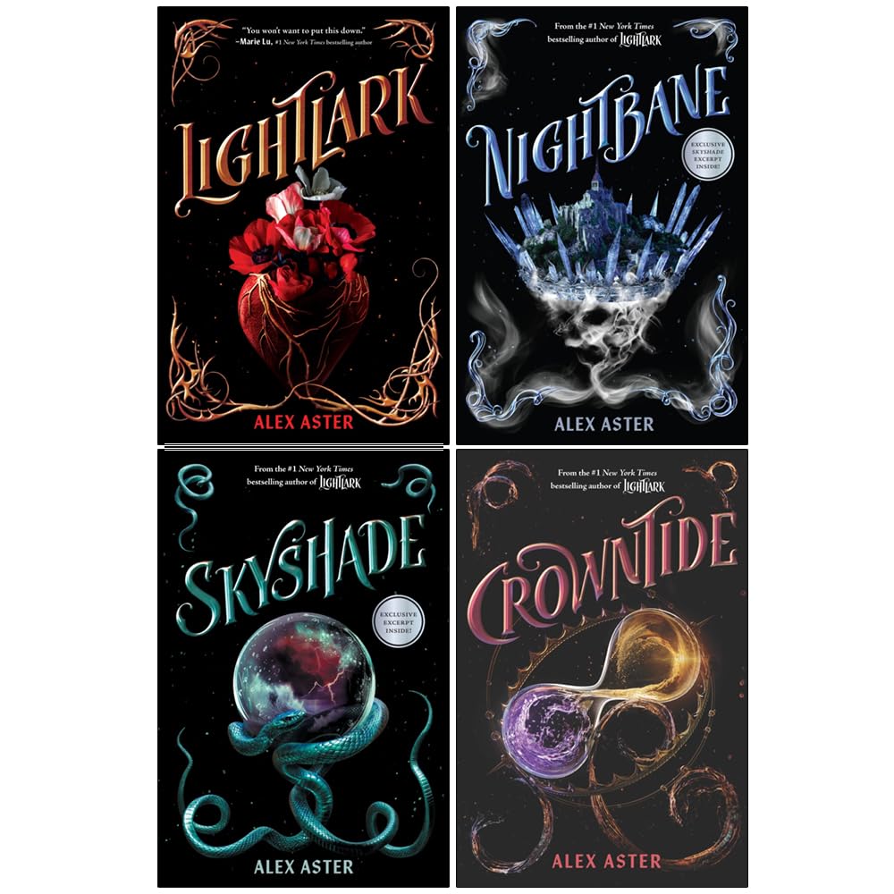 Lightlark by Alex Aster hardback book cover, book 1 in the Lightlark Saga young adult fantasy series