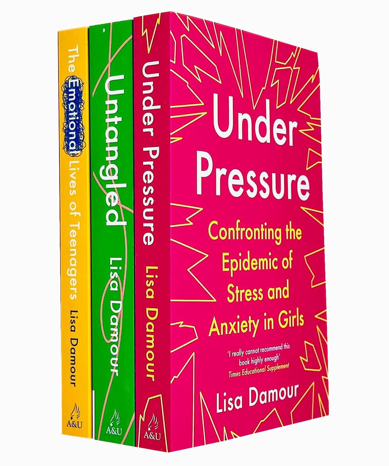 Lisa Damour 3 Book Collection Set - Untangled, Under Pressure, The Emotional Lives of Teenagers - Paperback