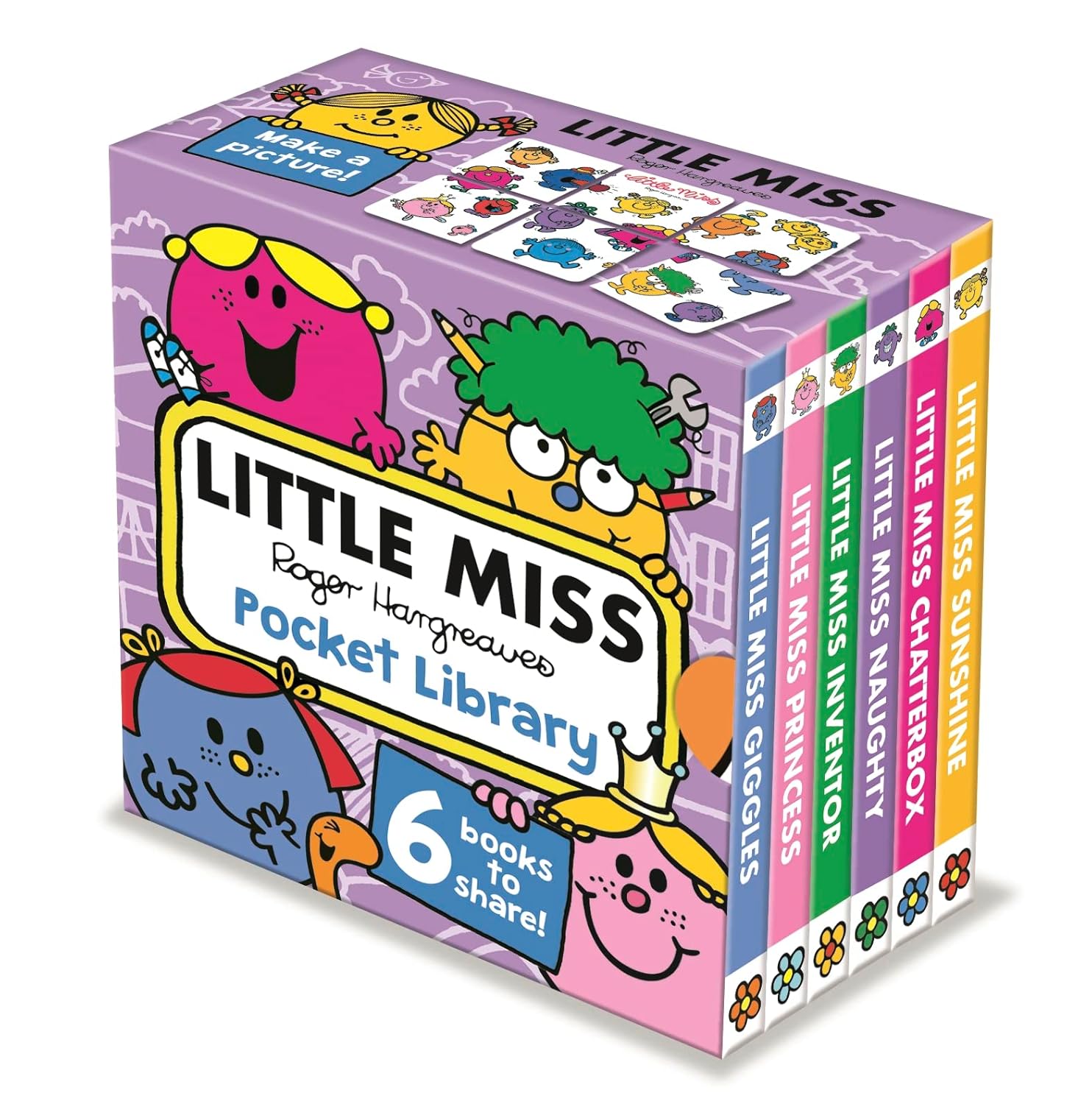 Little Miss Pocket Library by Roger Hargreaves - 6 board books in slipcase - Ages 0-4