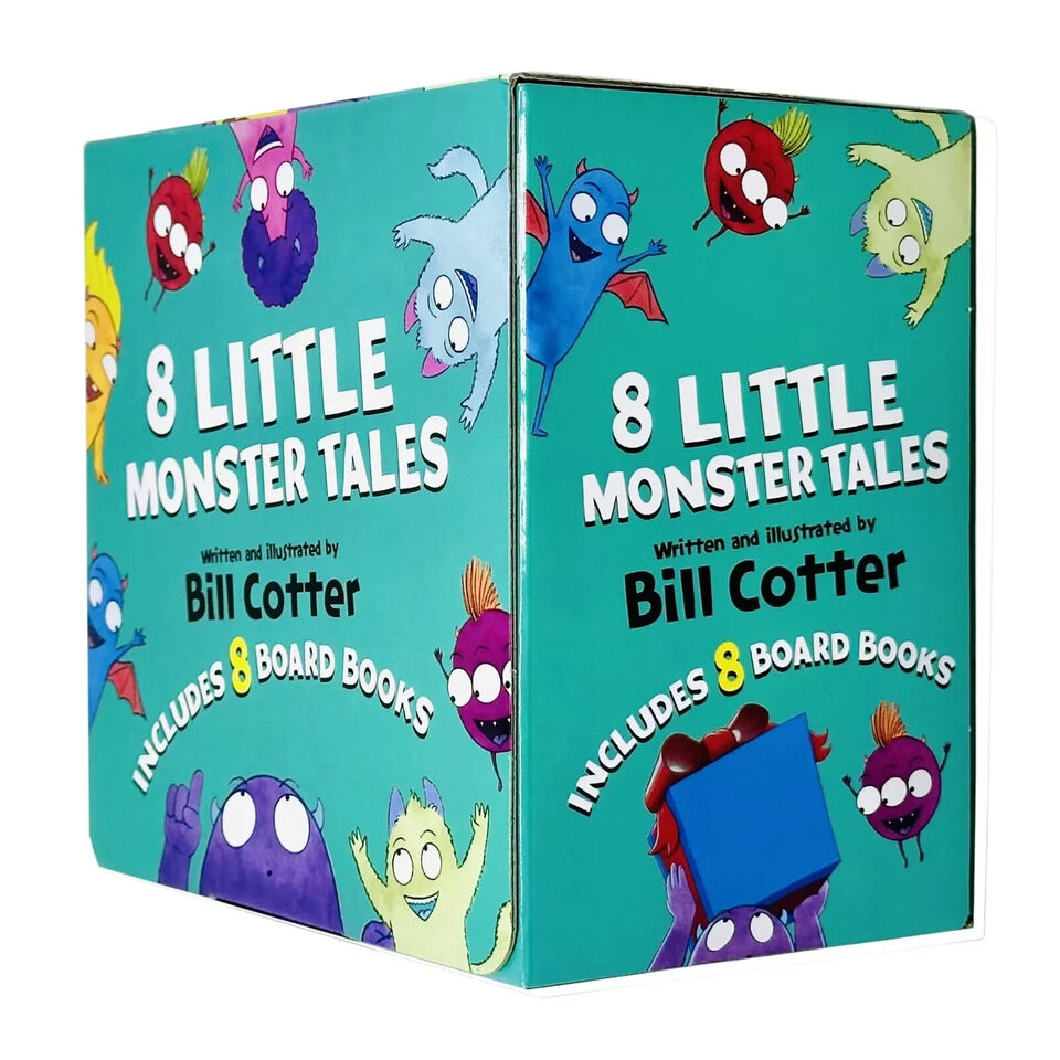 Little Monster Tales Don't Push the Button 8 Books Collection Set by Bill Cotter - board book box front