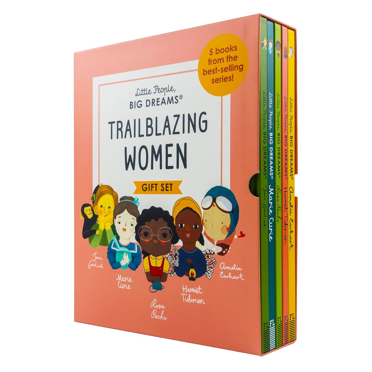 Little People, Big Dreams Trailblazing Women 5 Books Collection Set hardback - Amelia Earhart, Marie Curie, Rosa Parks, Harriet Tubman, Jane Goodall - Ages 5+