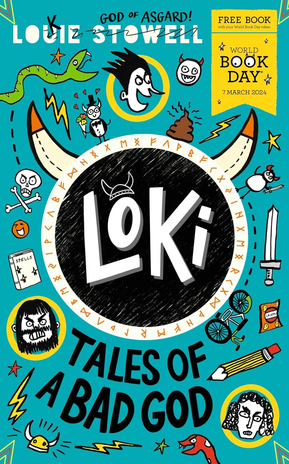 Loki: Tales of a Bad God by Louie Stowell - World Book Day 2024 paperback cover, ages 9-12