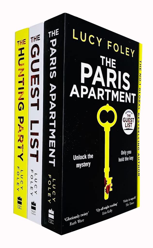 Lucy Foley 3 Books Collection Set - The Paris Apartment, The Hunting Party, The Guest List - Paperback front cover