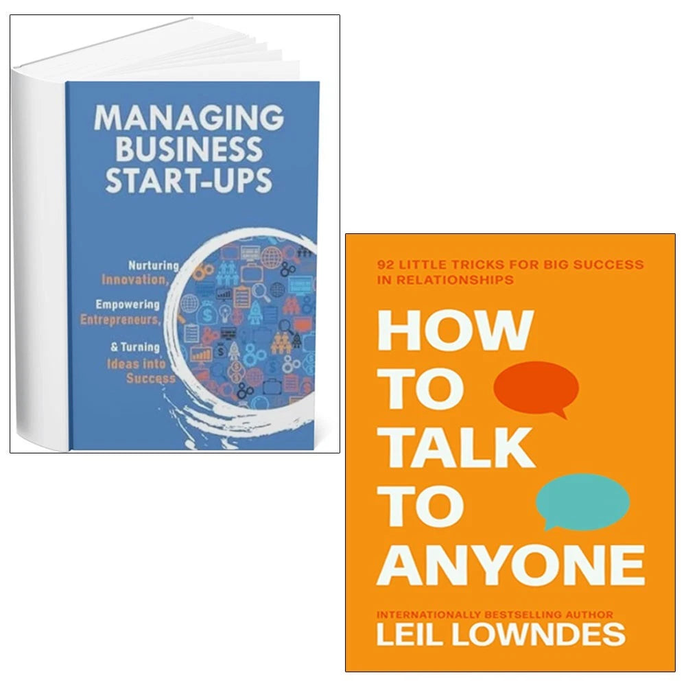 Managing Business Start-Ups and How to Talk to Anyone 2 books collection set paperback - front cover