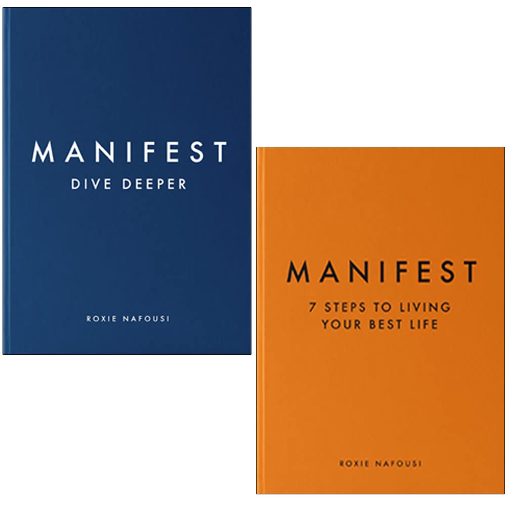 Manifest and Manifest: Dive Deeper by Roxie Nafousi 2 book hardback collection set - self-help manifestation books