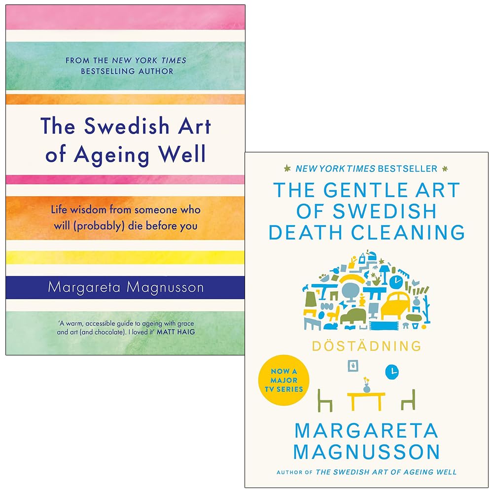 Margareta Magnusson 2 Book Collection Set - The Swedish Art of Ageing Well (Hardback) and Dostadning: The Gentle Art of Swedish Death Cleaning (Paperback) - front cover