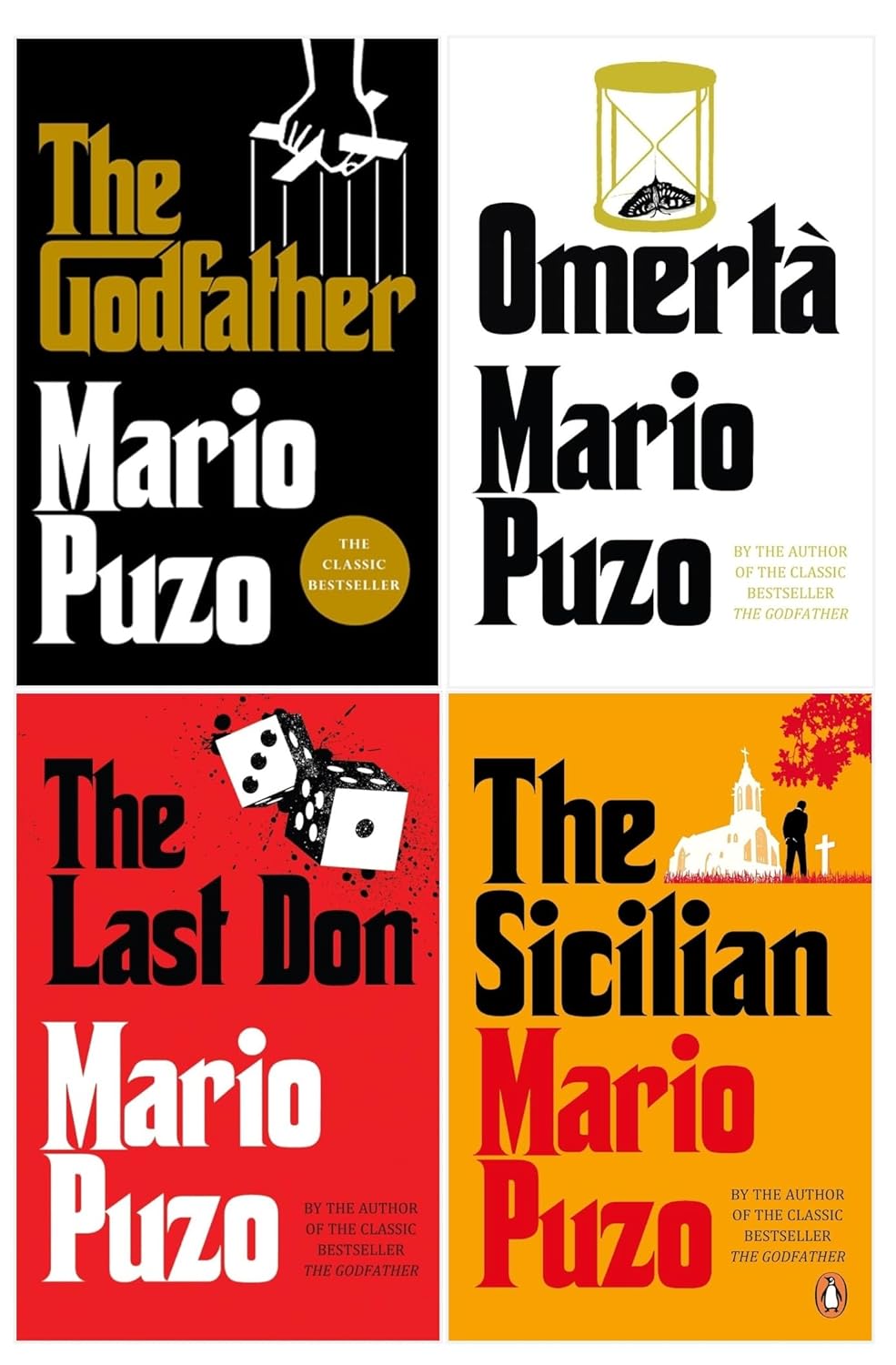Mario Puzo The Godfather Collection 4 Books Set - The Godfather, The Sicilian, The Last Don, Omerta - Paperback