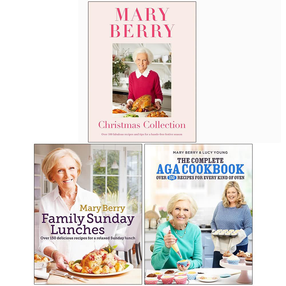 Mary Berry 3 Books Collection Set hardback - Christmas Collection, Family Sunday Lunches, Complete Aga Cookbook