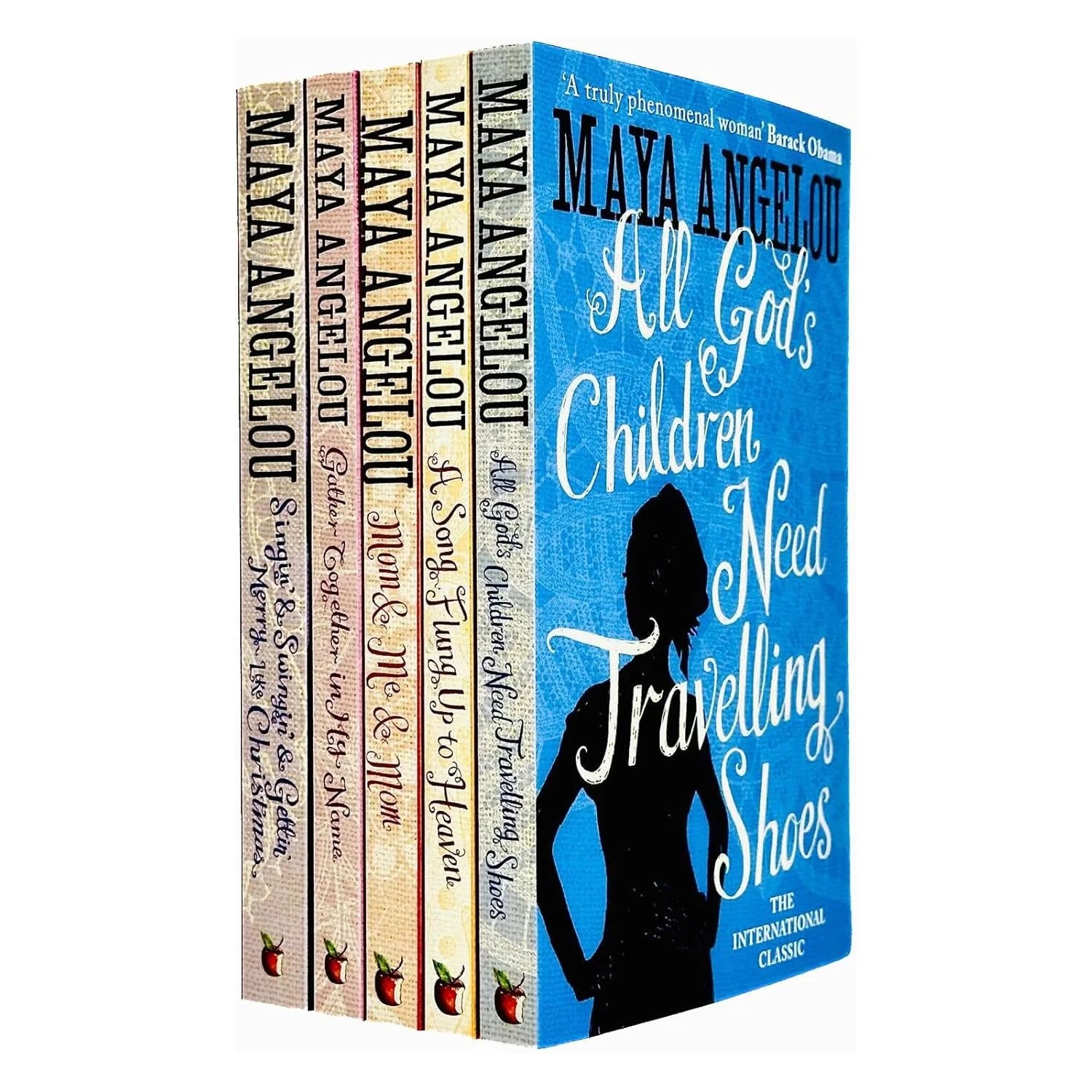 Maya Angelou's Autobiography 5 Books Collection Set - All God's Children Need Travelling Shoes, A Song Flung Up to Heaven, Mom and Me and Mom, Gather Together in My Name, Singin' & Swingin' and Gettin' Merry Like Christmas - Paperback