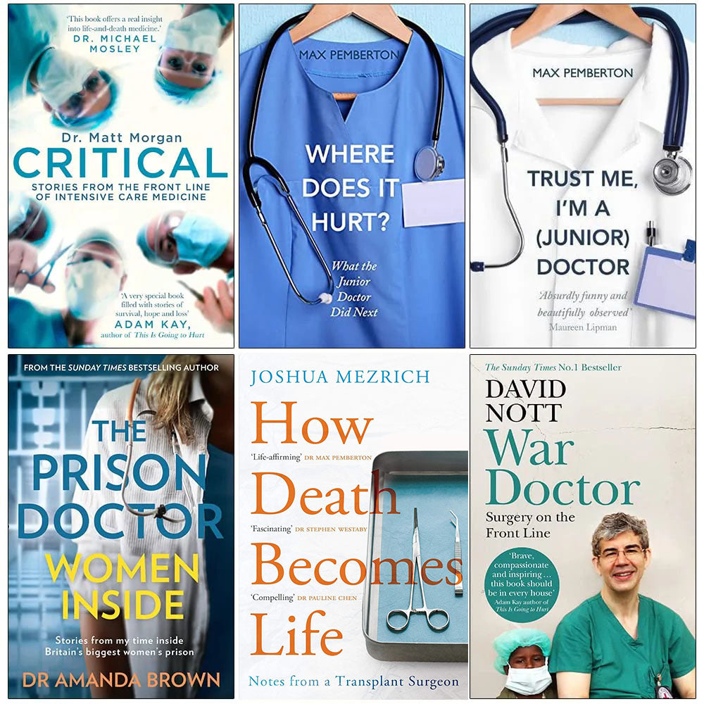 Critical, War Doctor, The Prison Doctor and other medical memoirs - 7 Books Paperback Collection Set