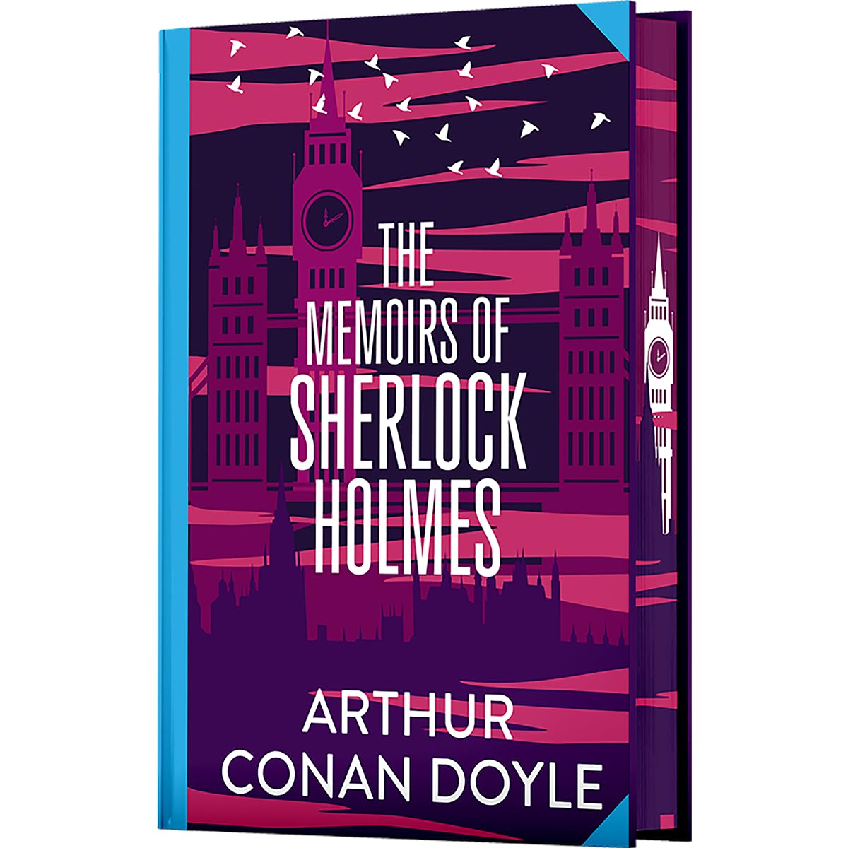 The Memoirs of Sherlock Holmes by Arthur Conan Doyle - Wilco Classics sprayed edge premium hardback front cover