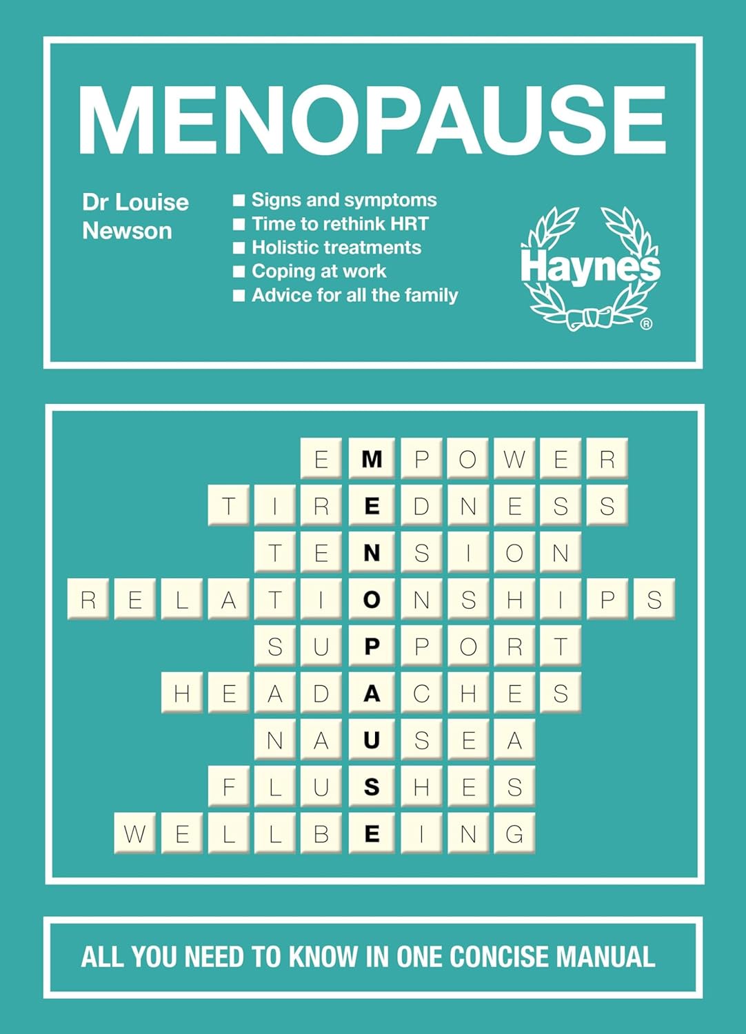 Menopause: All You Need to Know in One Concise Manual by Dr Louise Newson - hardback women's health guide cover