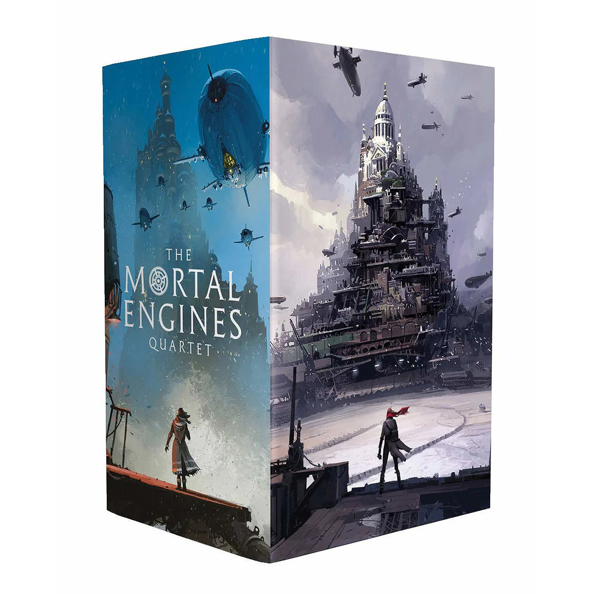 Mortal Engines Quartet 4 Books Paperback Box Set by Philip Reeve - Mortal Engines, Predator's Gold, Infernal Devices, A Darkling Plain - Young Adult Ages 12+