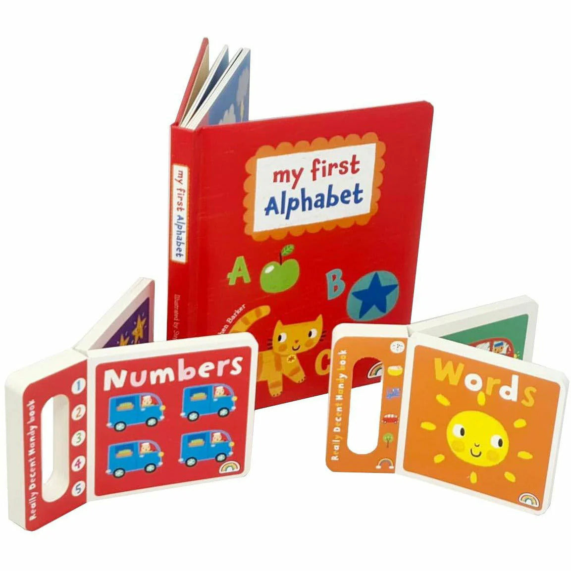 My First Alphabet, Numbers & Words 3 Books Collection Set by Stephen Barker - Board Book - Ages 0-3 early learning set cover