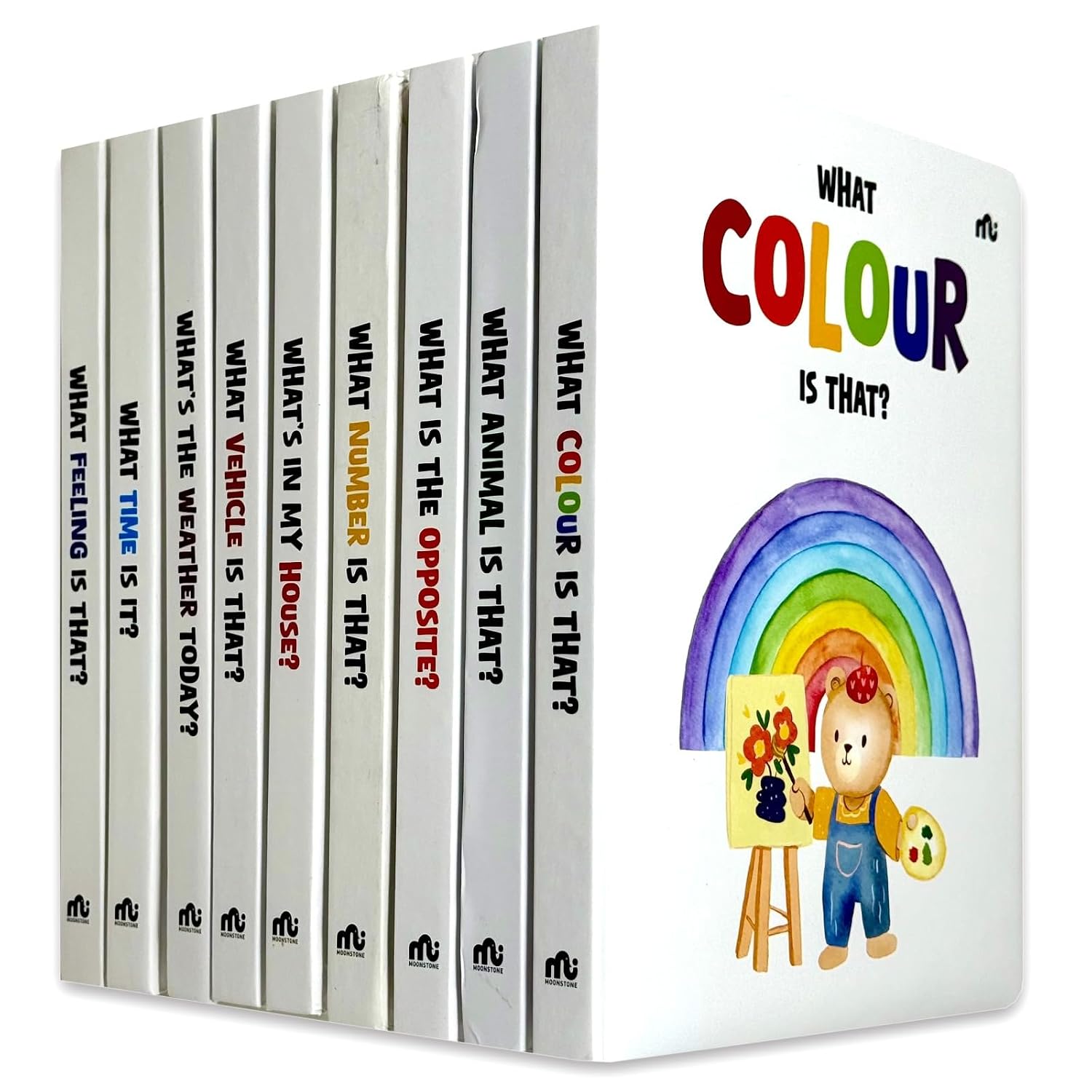 My First Learning 9 Books Collection Set by Moonstone board book set cover, ages 0-2