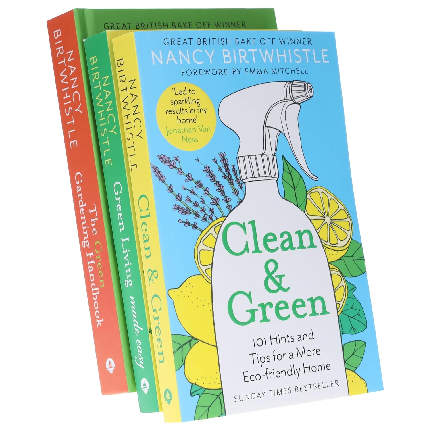 Nancy Birtwhistle 3 Book Collection Set - Clean & Green, The Green Gardening Handbook, Green Living Made Easy - Sustainable Living Non-Fiction Mixed Format