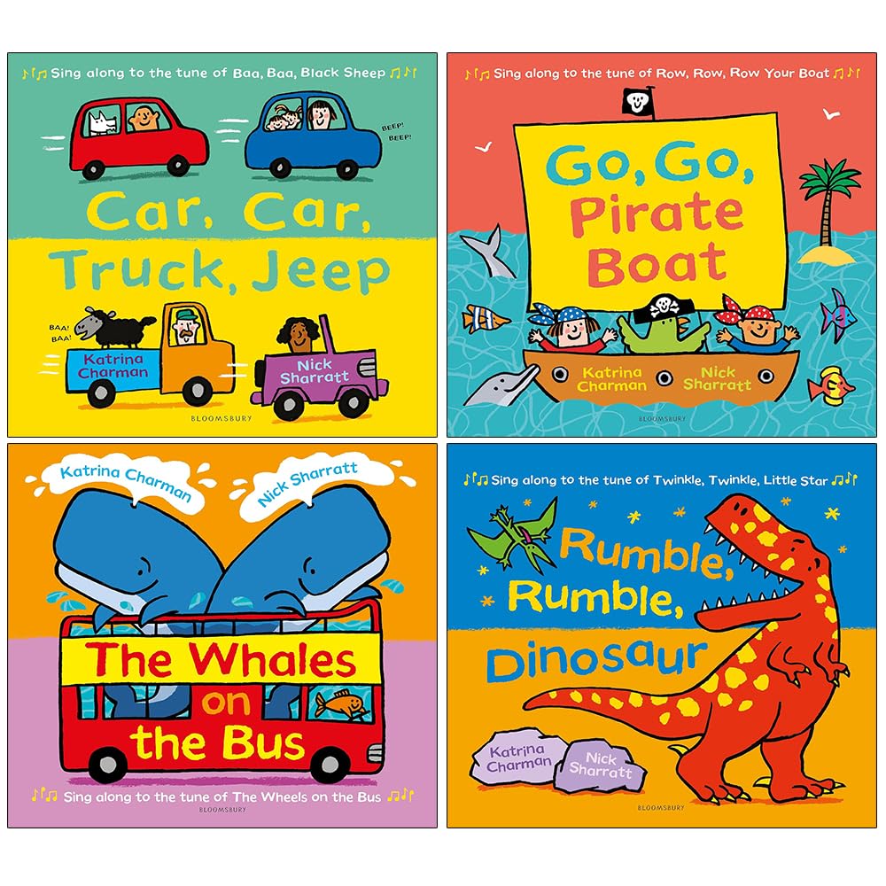 New Nursery Rhymes Collection 4 Books Set by Katrina Charman - paperback sing-along picture books for ages 1-4