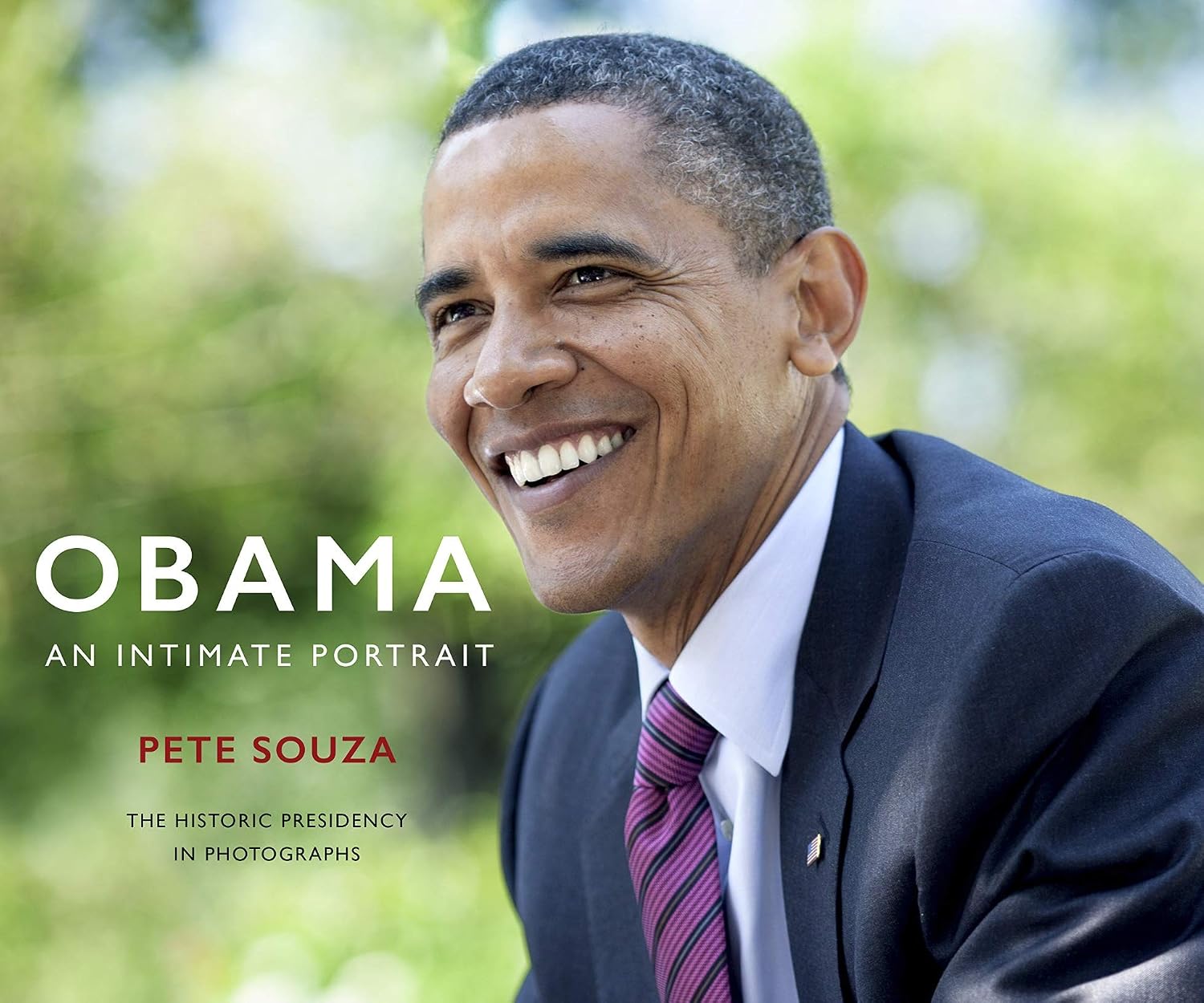 Obama: An Intimate Portrait hardback book cover by Pete Souza, biography of Barack Obama's presidency in photographs