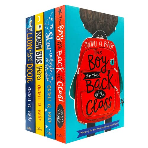 Onjali Rauf 4 Books Collection Set - The Night Bus Hero, The Boy at the Back of the Class, The Star Outside My Window, The Lion Above the Door - Paperback, Ages 9-12