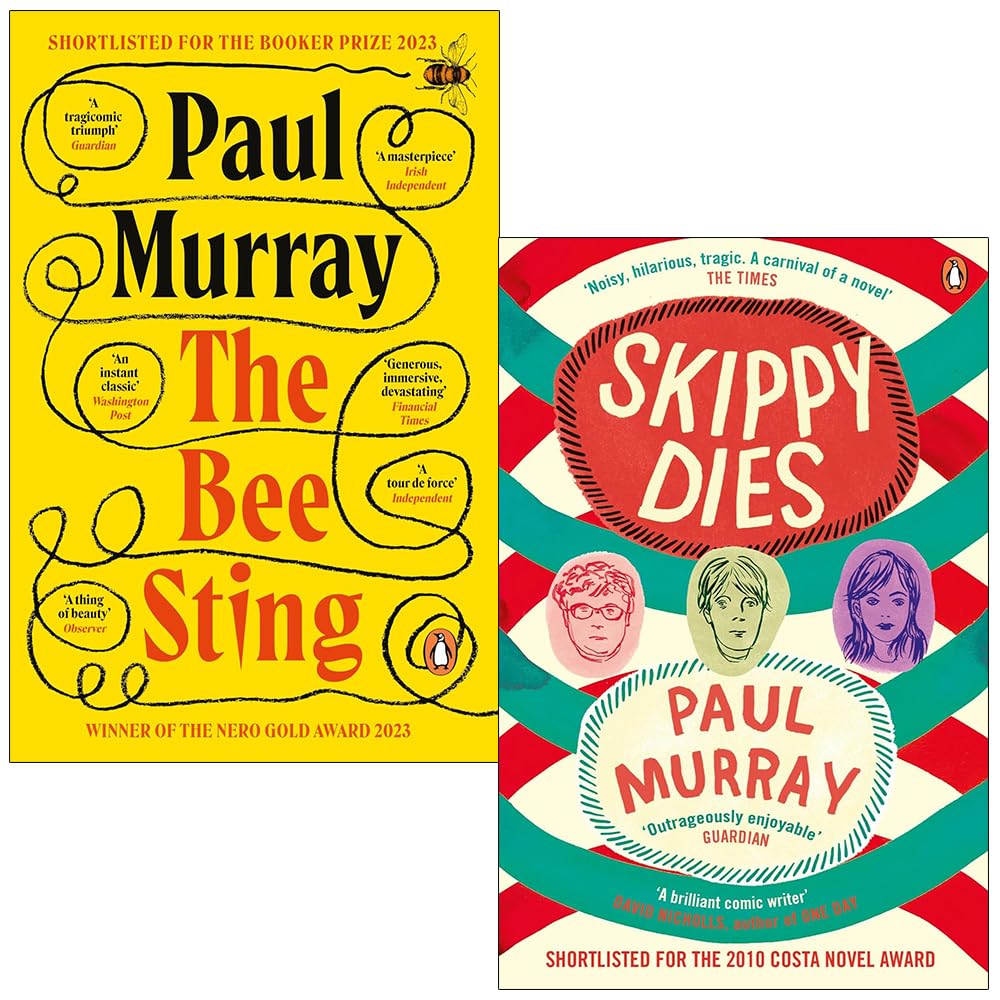 Paul Murray Collection 2 Books Set - The Bee Sting and Skippy Dies - paperback fiction cover