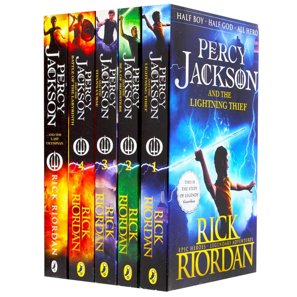 Percy Jackson and the Olympians 5 Book Collection Set by Rick Riordan - Paperback - Ages 9-12