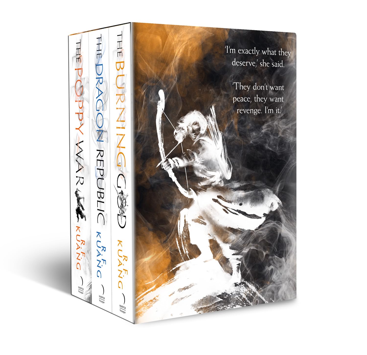 The Poppy War Series 3 Books Collection Set by R.F. Kuang - Paperback Adult Fantasy Boxset front cover