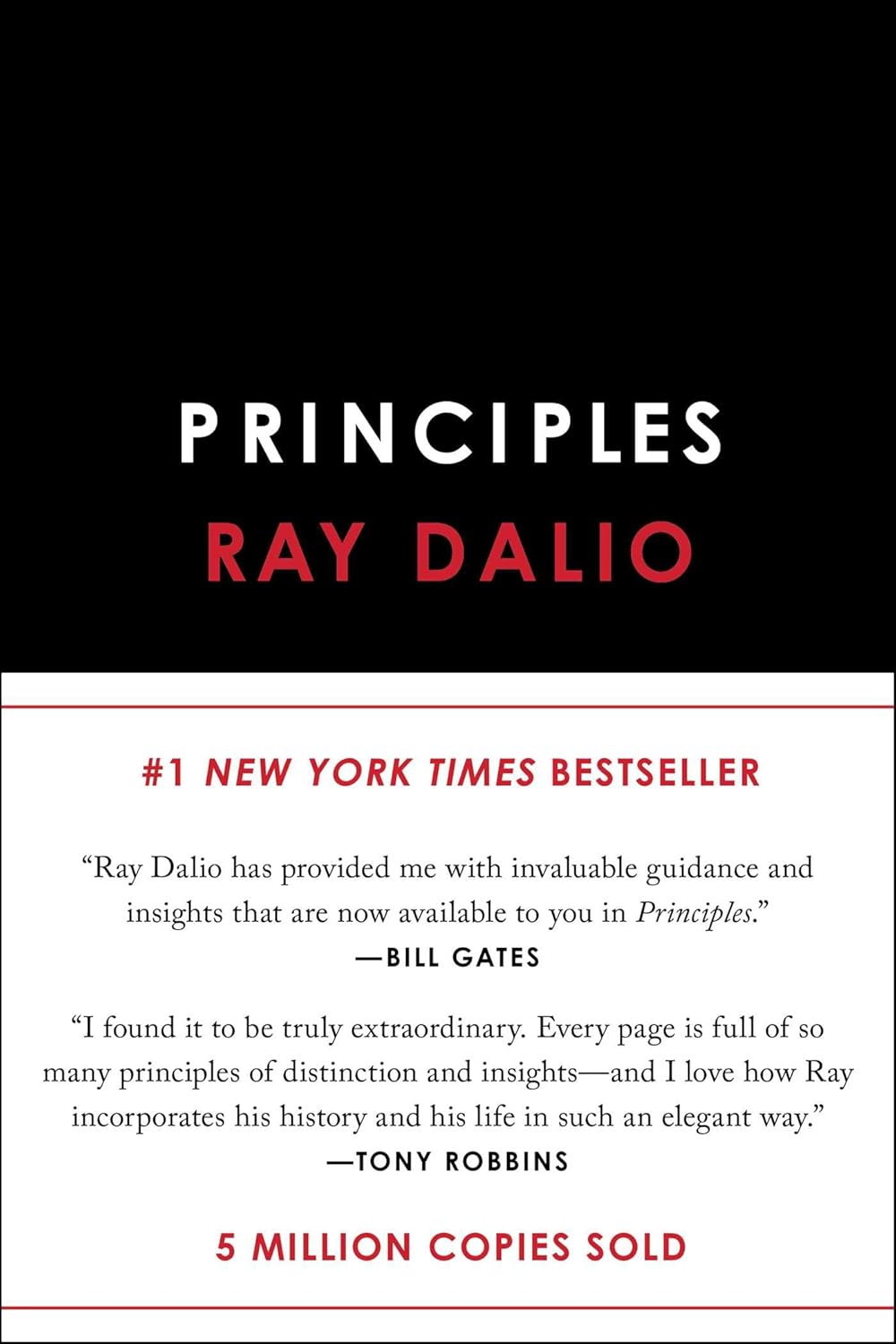 Principles: Life and Work by Ray Dalio - Hardcover business and leadership book front cover