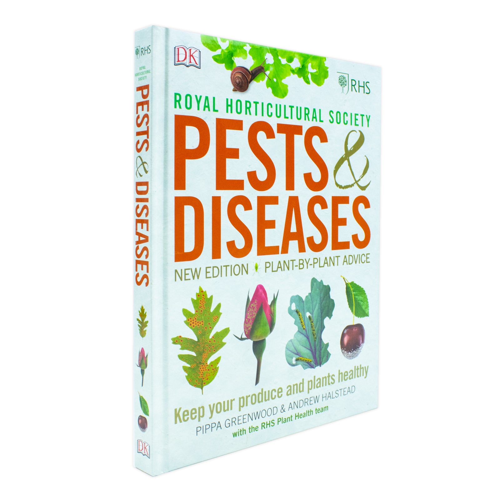 RHS Pests & Diseases: New Edition hardback by Pippa Greenwood and Andrew Halstead - plant-by-plant pest and disease guide