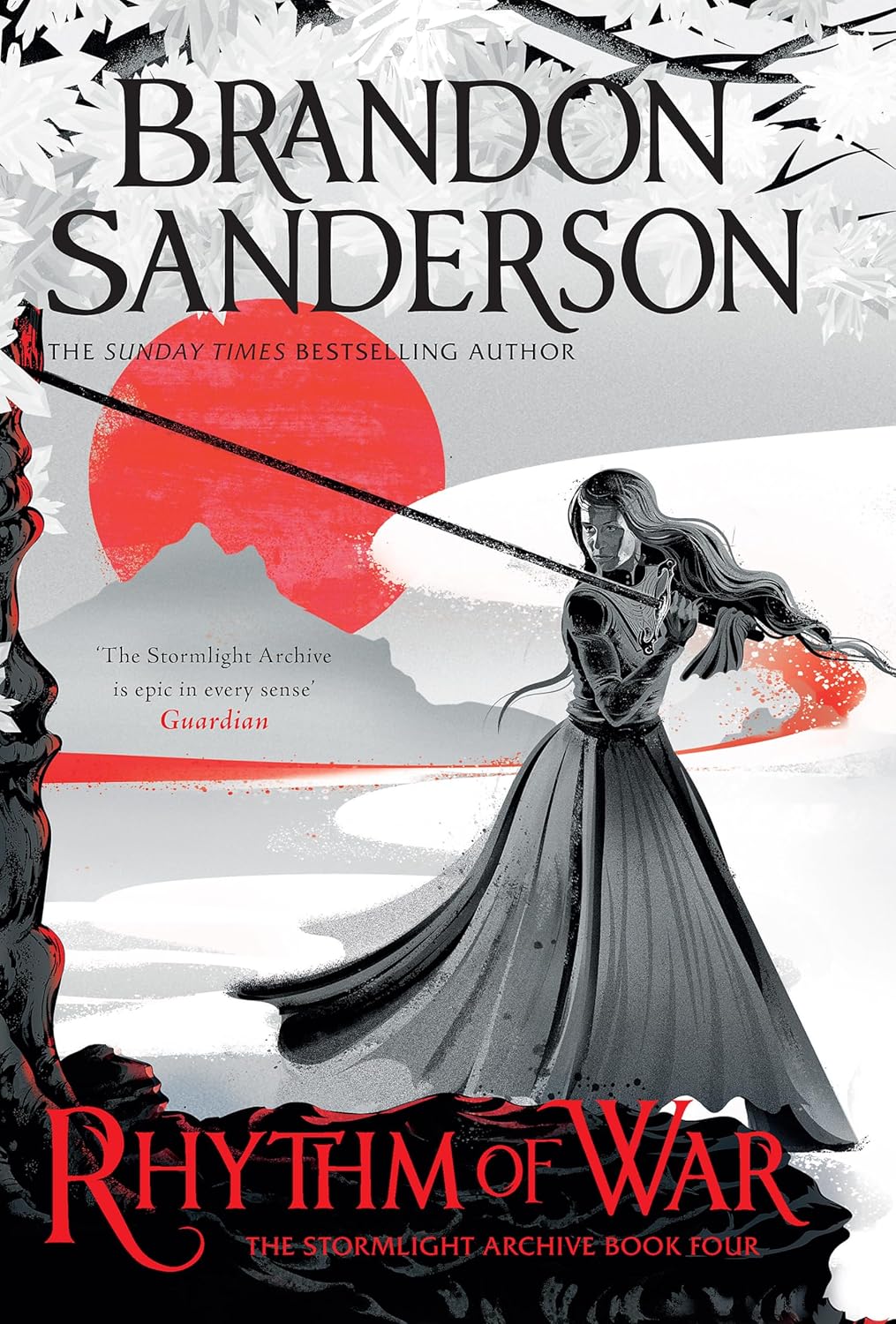 Rhythm of War - The Stormlight Archive Book Four by Brandon Sanderson, paperback epic fantasy edition, ISBN 9781399622097