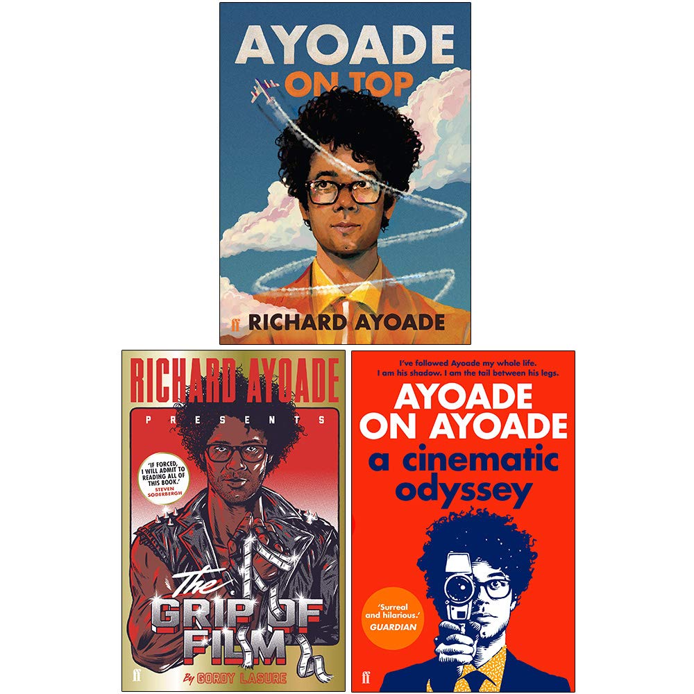 Richard Ayoade Collection 3 Books Set - Ayoade On Top, The Grip of Film & Ayoade on Ayoade - Faber & Faber paperback edition
