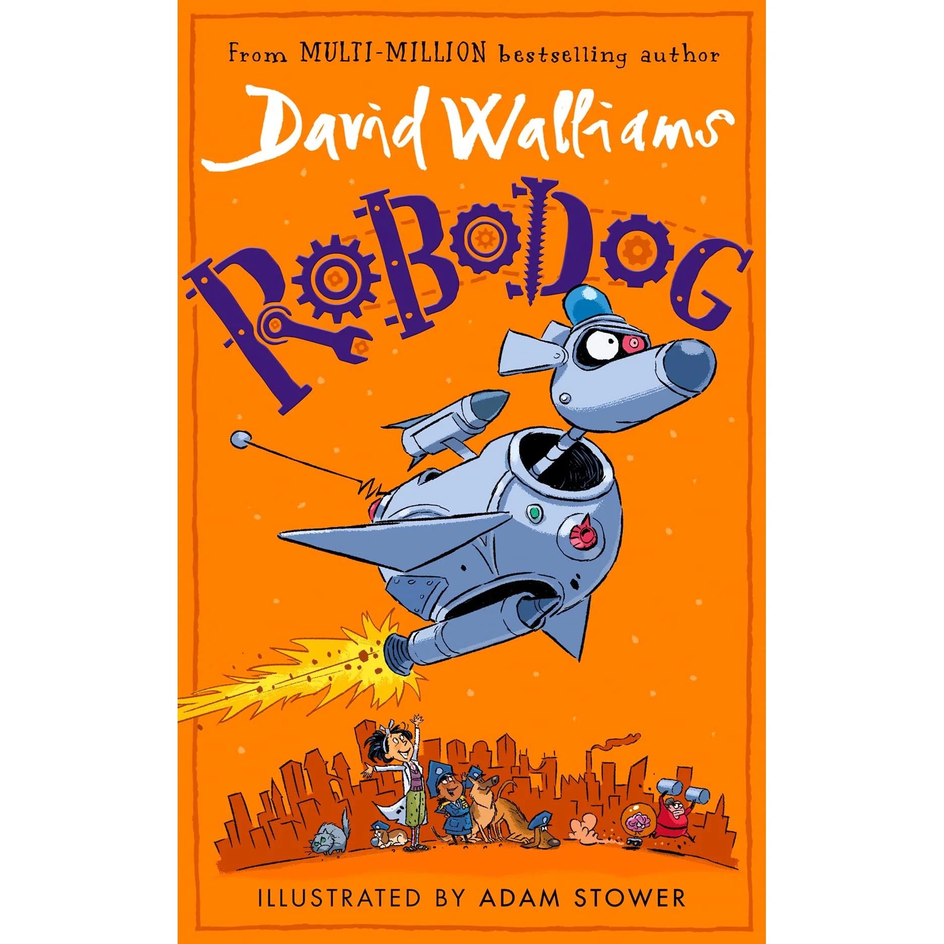 Robodog by David Walliams, illustrated by Adam Stower - paperback children's book cover, ages 7-9