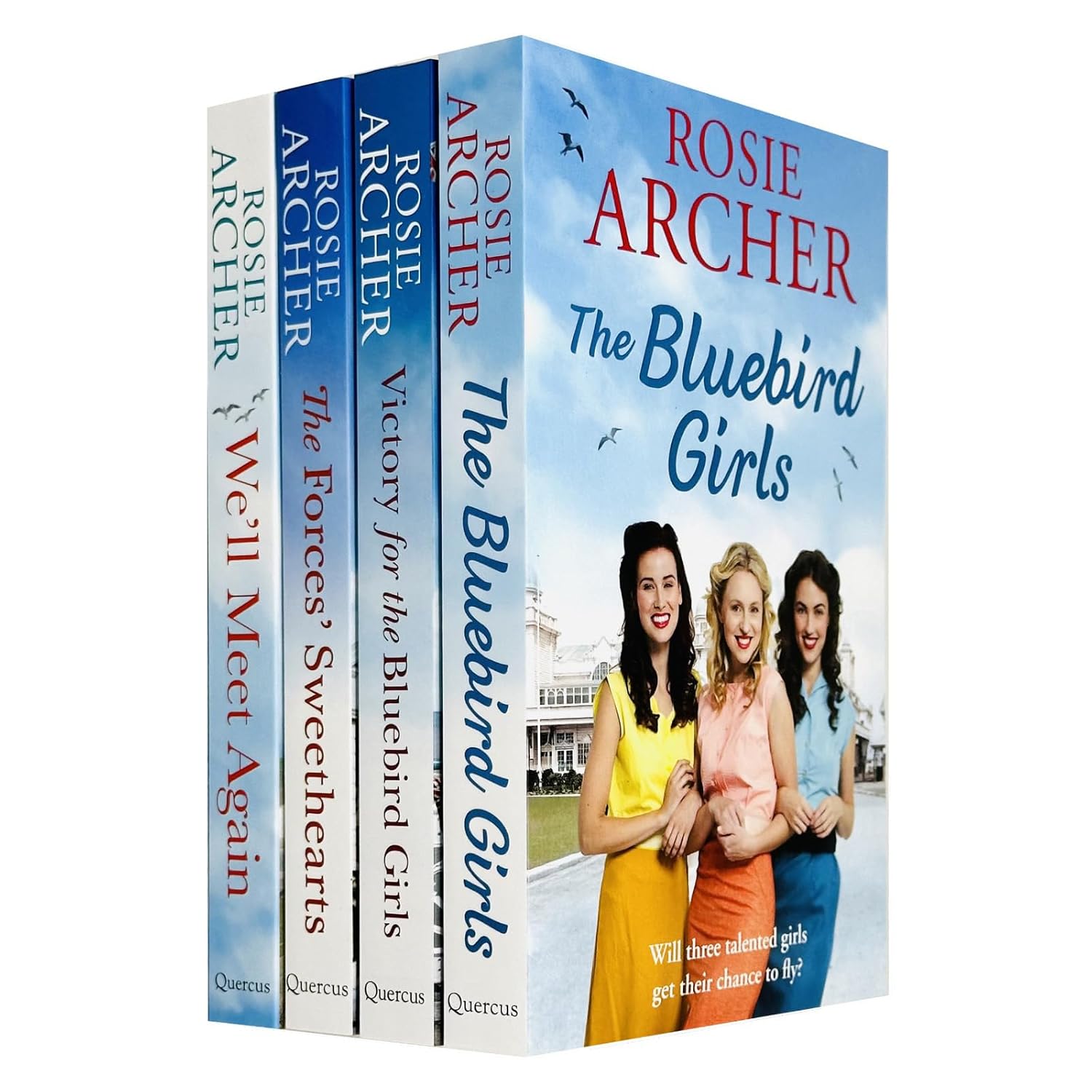 Rosie Archer Bluebird Girls Collection 4 Book Paperback Set - WWII Home Front Historical Fiction Saga
