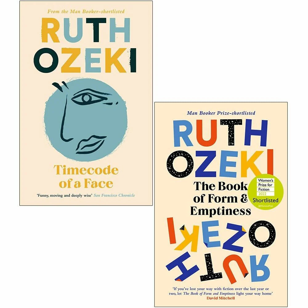 Ruth Ozeki 2 Books Collection Set - Timecode of a Face and The Book of Form and Emptiness - Paperback fiction and memoir set