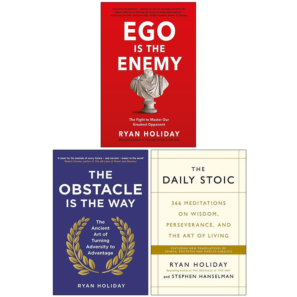 Ego Is the Enemy by Ryan Holiday - paperback cover from the 3 books collection set