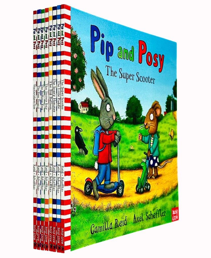 Pip and Posy Series Books 1-8 Collection Set by Axel Scheffler (Christmas Tree, Scary Monster) - Lets Buy Books