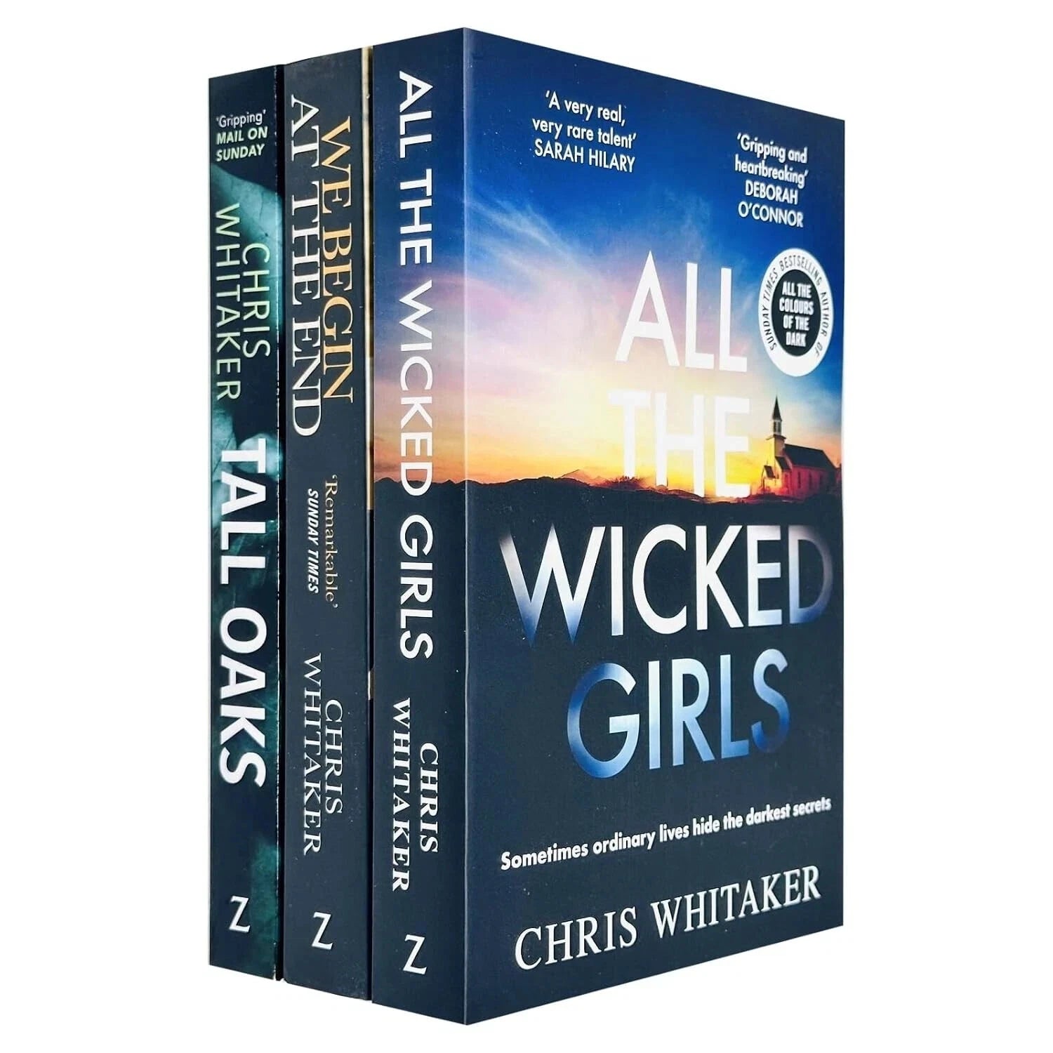 Chris Whitaker Collection 3 Books Set We Begin at the End, Tall Oaks All The Wicked Girls - Lets Buy Books