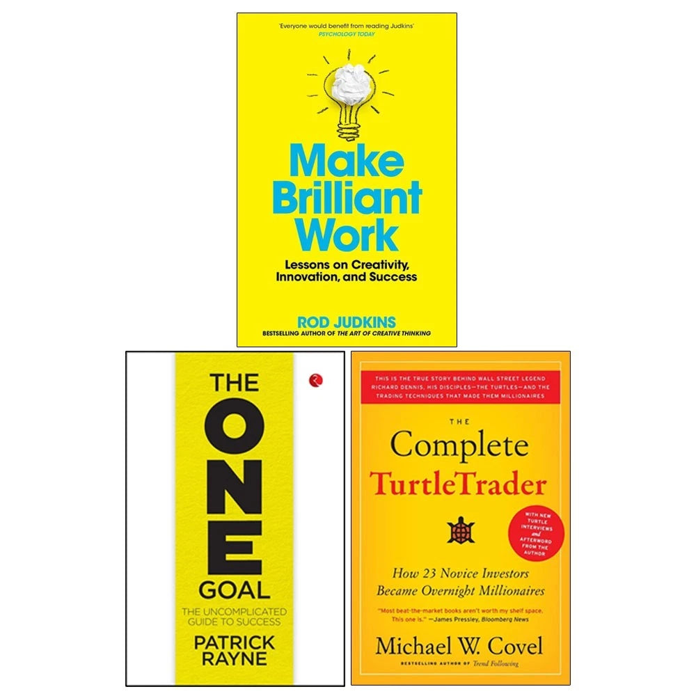 Make Brilliant Work, The Complete TurtleTrader, THE ONE GOAL 3 Books Collection Set - Lets Buy Books
